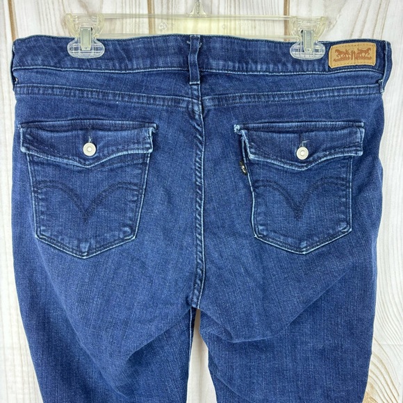 Levi’s 525 Jeans Perfect Waist Comfort Straight Leg Denim Pants Blue Size 16 - Picture 4 of 16
